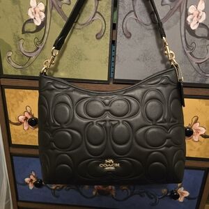 Coach Black Quilted Logo-Embossed Leather Shoulder Bag And Wallet